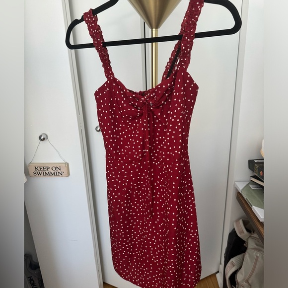 Princess Polly Red & White Polka Dot Mini Dress - Picture 2 of 5